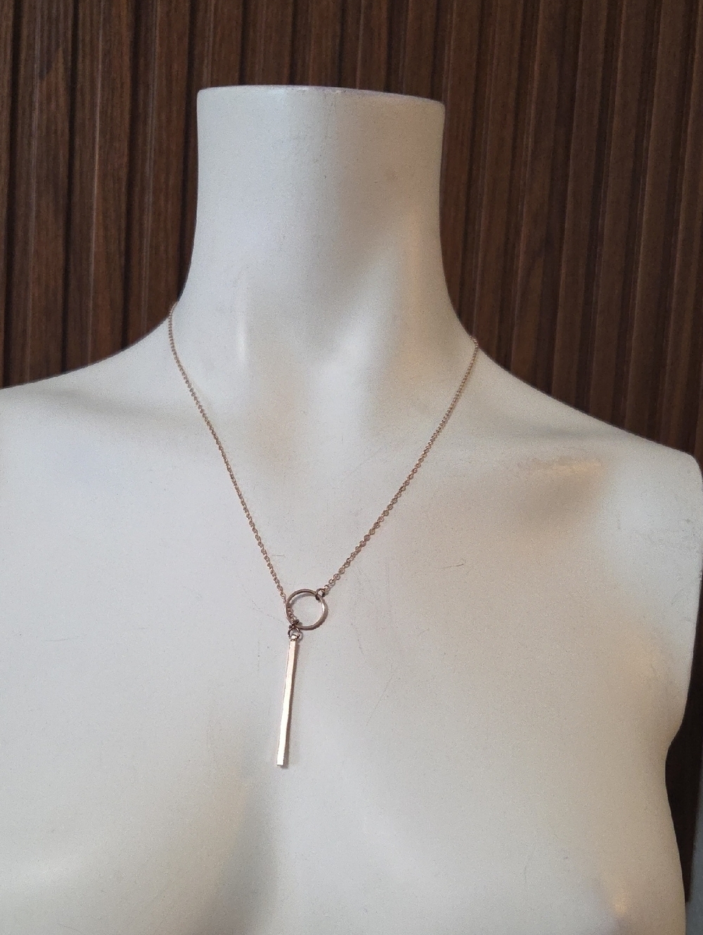 Dainty 18K RGP Rose Gold Tone "Love" Cursive Pendant Necklace.